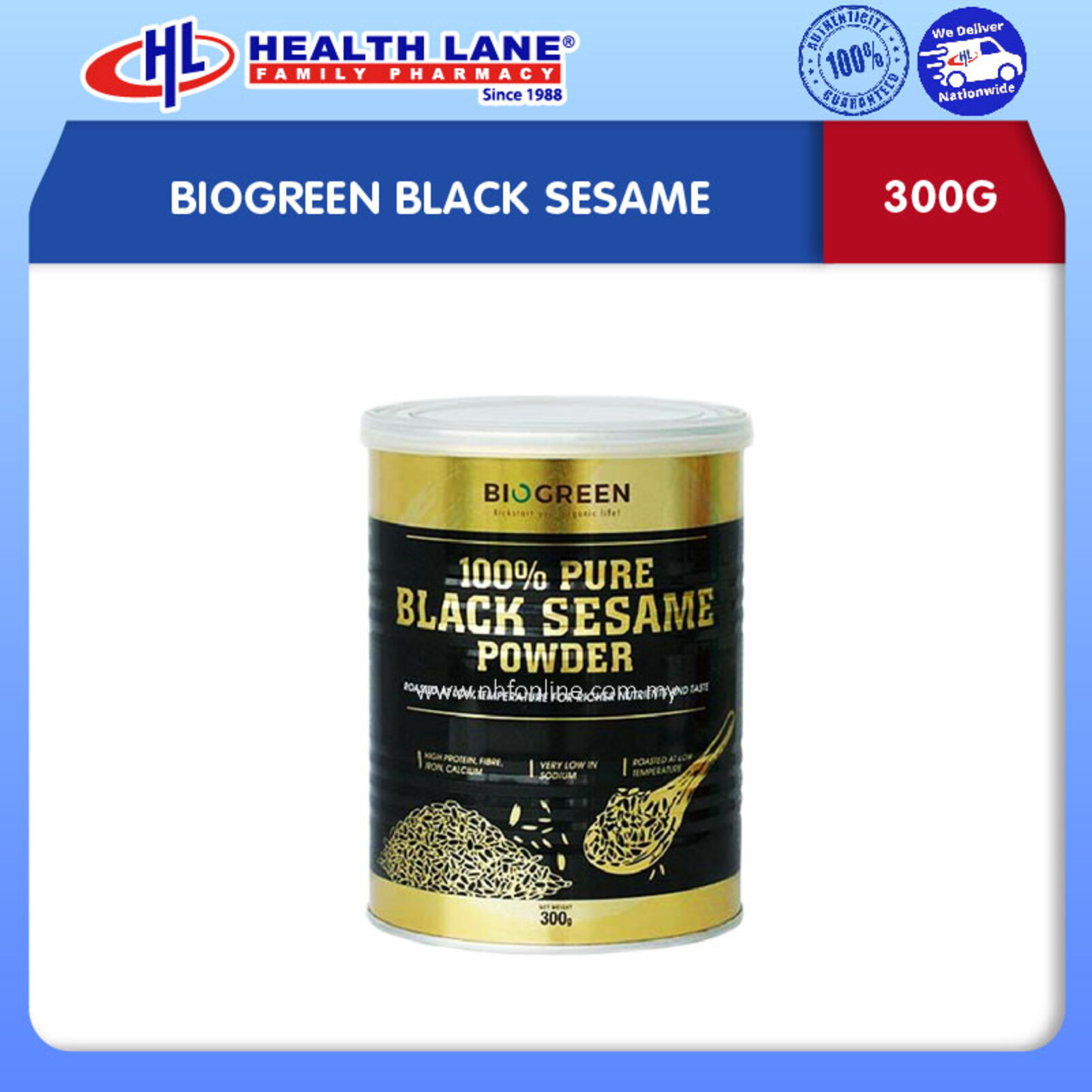 BIOGREEN BLACK SESAME (300G)